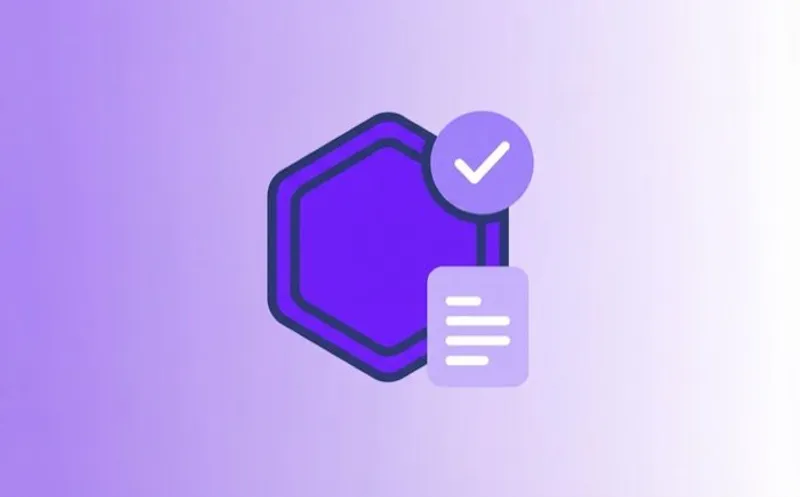 VASP KYC compliance icon — crypto token with checkmark badge representing MiCA and FATF Travel Rule certification for virtual asset service providers